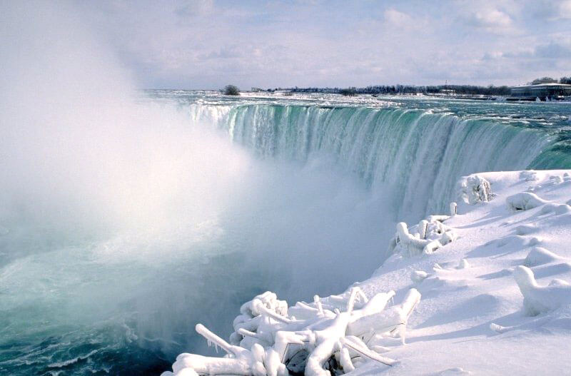 Phong cảnh của thác Niagara vào mùa đông