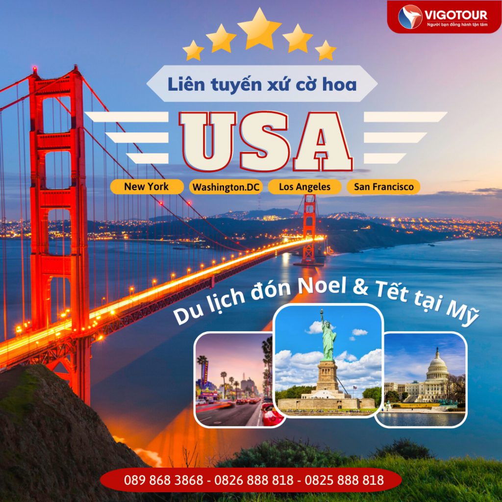 ĐÓN NOEL – TẾT 2023 TOUR LIÊN TUYẾN ĐÔNG TÂY MỸ