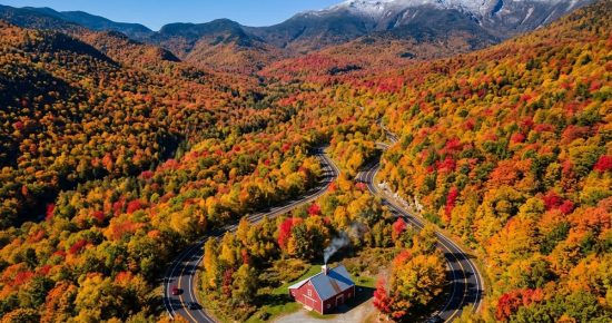 Cảnh sắc mùa thu tại New Hampshire, vùng New England, Hoa Kỳ