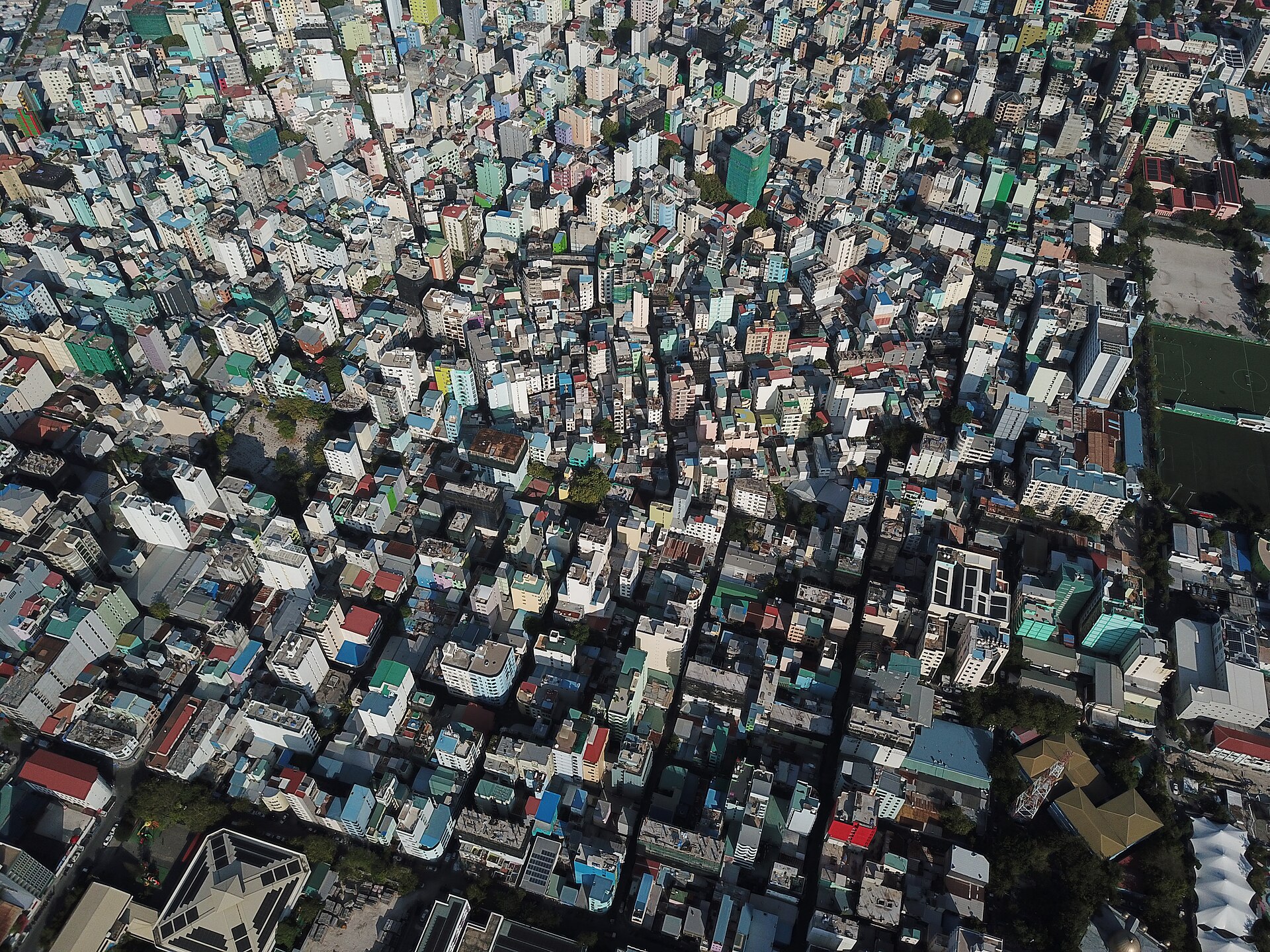 Toàn cảnh thủ đô Malé của Maldives nhìn từ trên cao